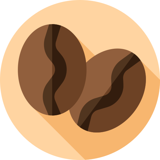 grains de café Flat Circular Flat Icône