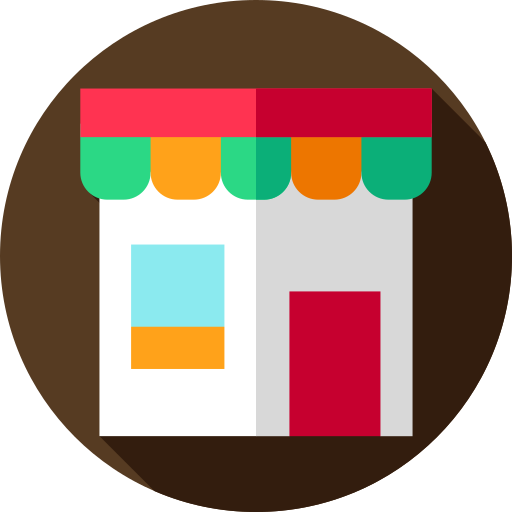 Coffee shop Flat Circular Flat icon