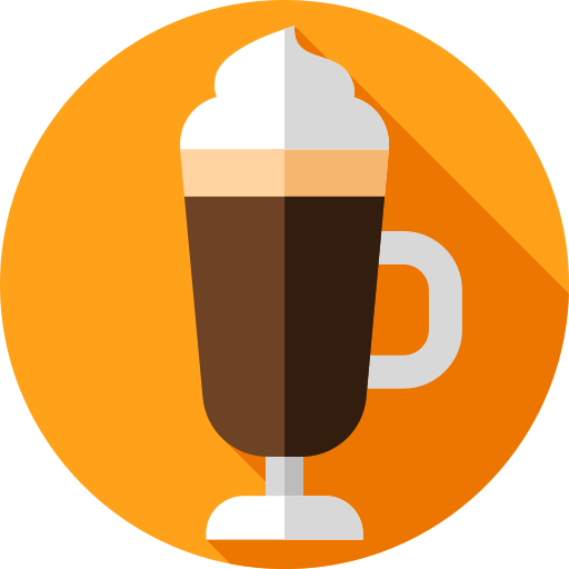 café helado Flat Circular Flat icono