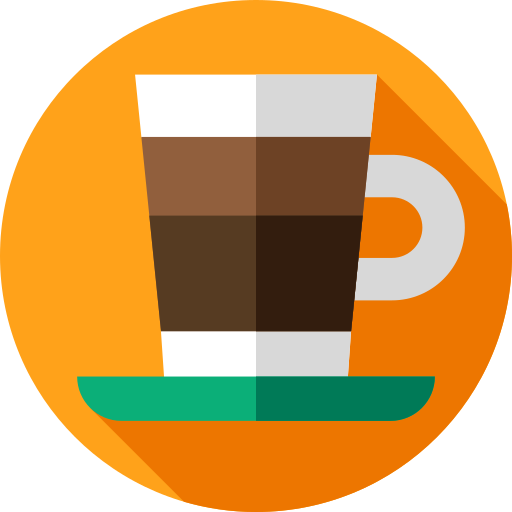 espresso Flat Circular Flat icoon