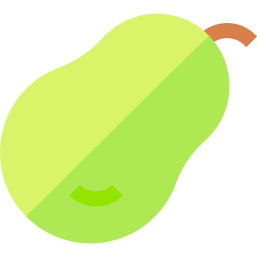 Pear Basic Straight Flat icon