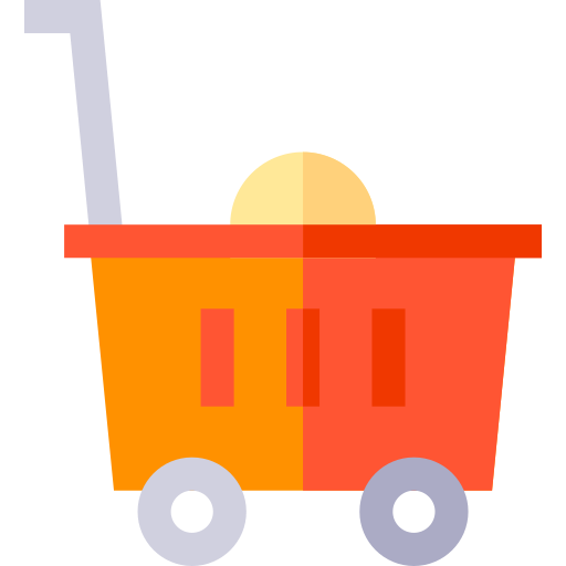 Cart Basic Straight Flat icon