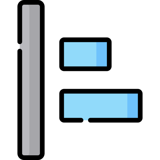 왼쪽 정렬 Special Lineal color icon