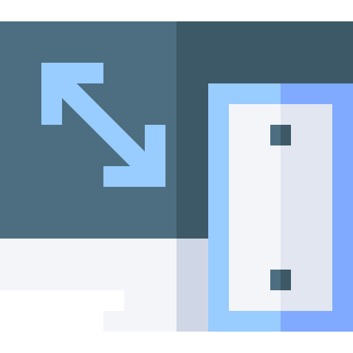 responsieve apparaten Basic Straight Flat icoon