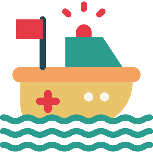 bote de salvamento Good Ware Flat icono