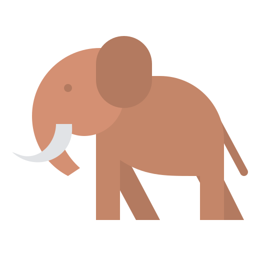 elefante Iconixar Flat icona