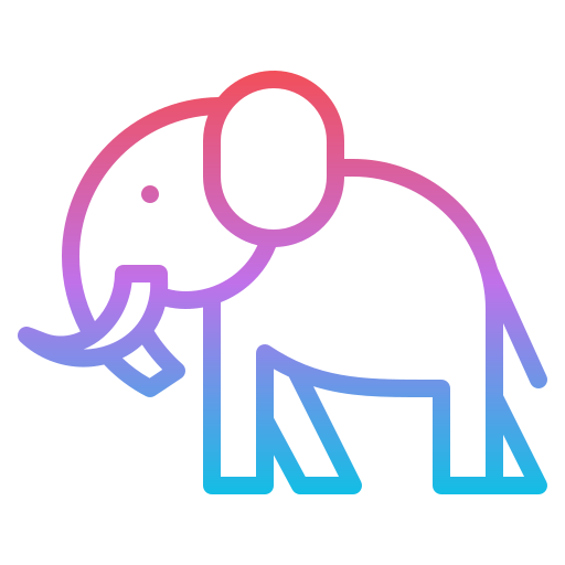 elefante Iconixar Gradient icona
