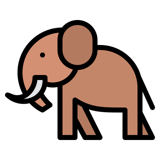 elefante Iconixar Lineal Color icona
