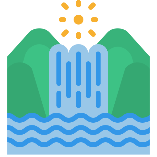 Waterfall Iconixar Flat icon