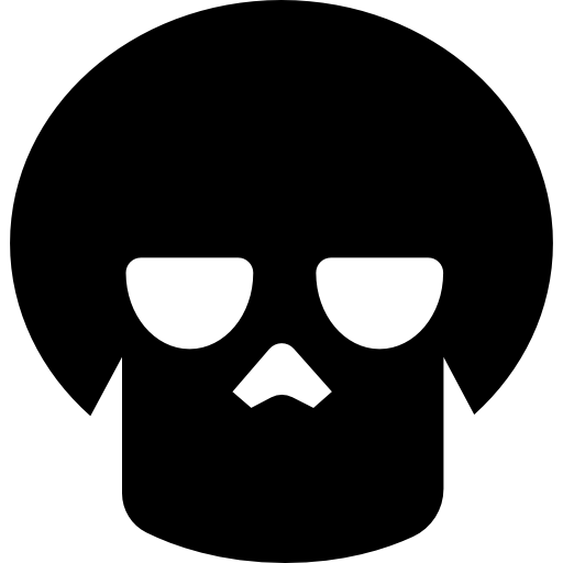 Danger skull sign Alfredo Hernandez Fill icon