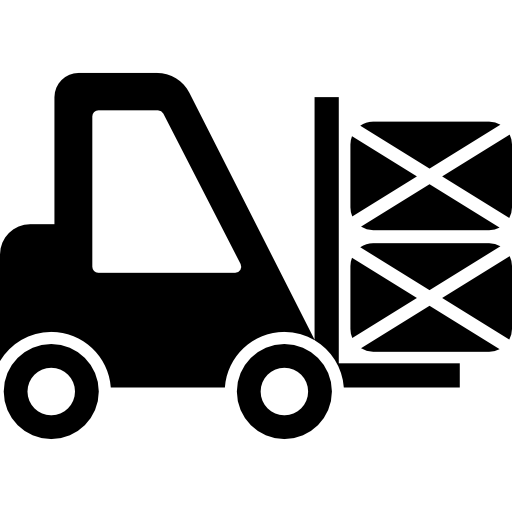 pakettransport auf einem lkw  icon