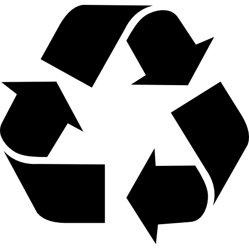 Triangular arrows sign for recycle  icon