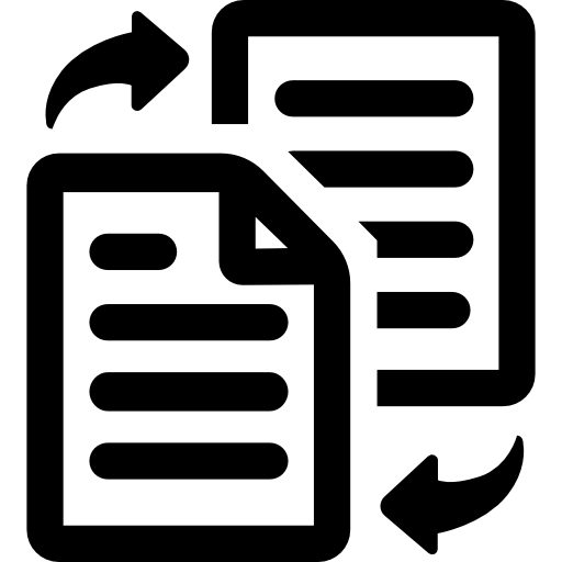 símbolo de transferencia de documentos Basic Rounded Filled icono