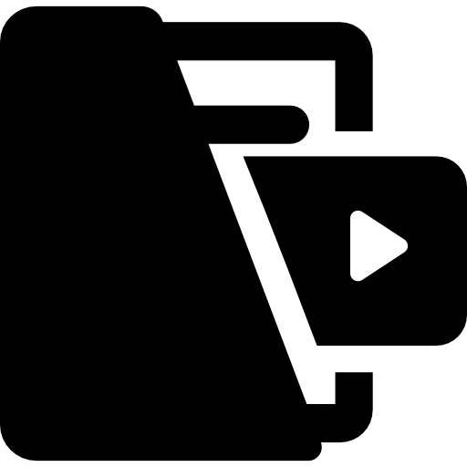 file video Basic Rounded Filled icona