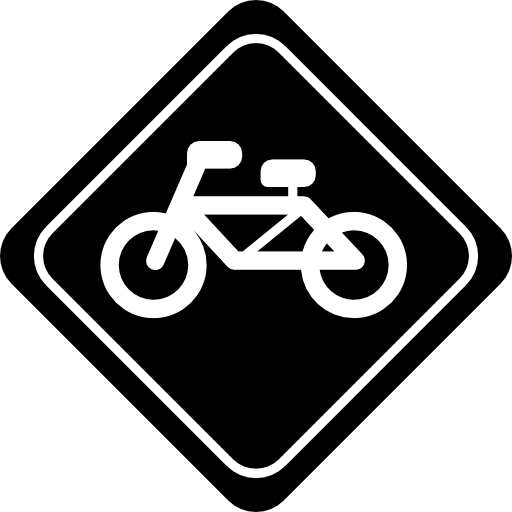 ekologiczny sygnał transportu rowerowego  ikona