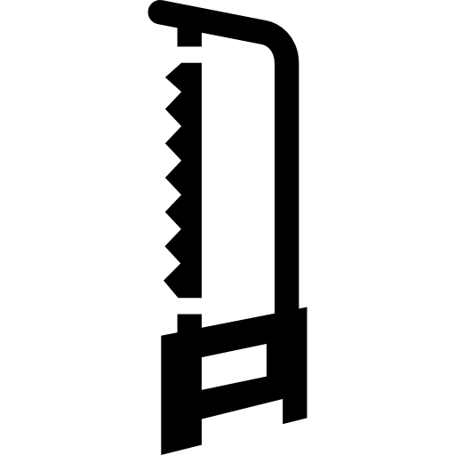 sierra herramienta en posición vertical  icono