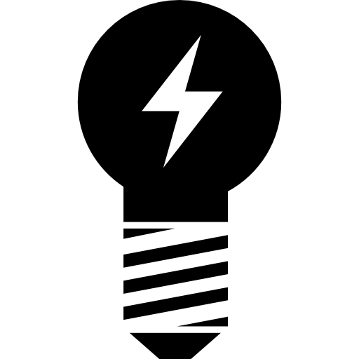 glühbirne mit einem bolzen  icon