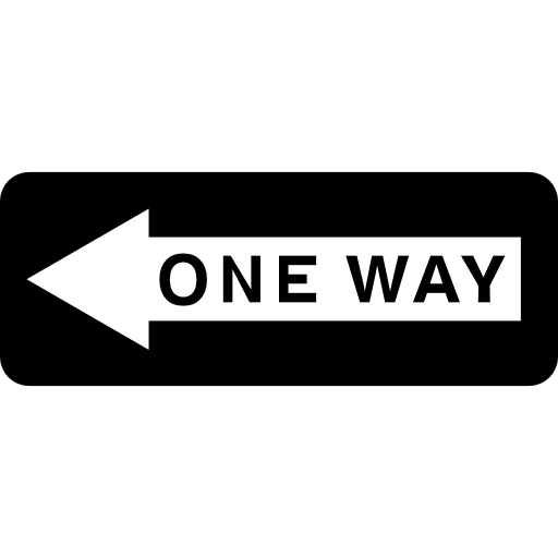 segnale stradale a senso unico  icona