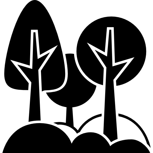 grüner park stadtraum Basic Straight Filled icon