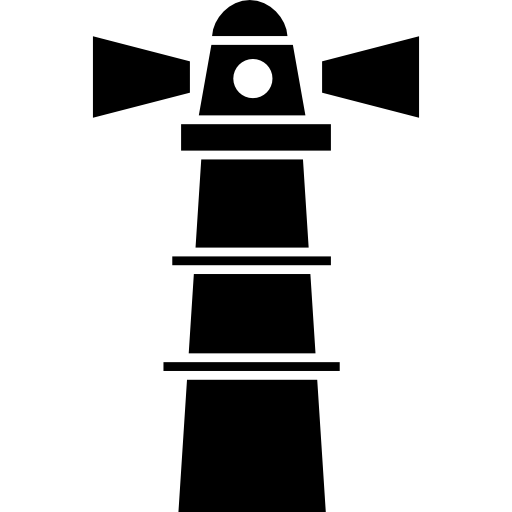 灯台の海岸塔棟 Basic Straight Filled icon