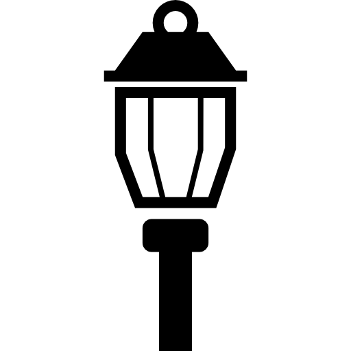 Street light lamp of vintage style Basic Straight Filled icon