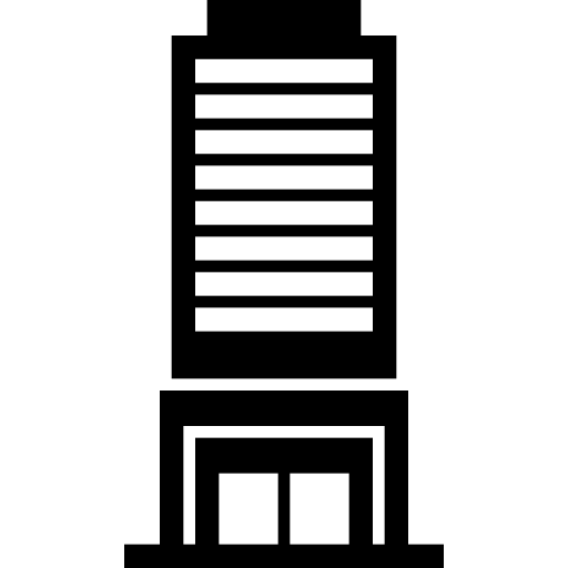 市の建物正面 Basic Straight Filled icon