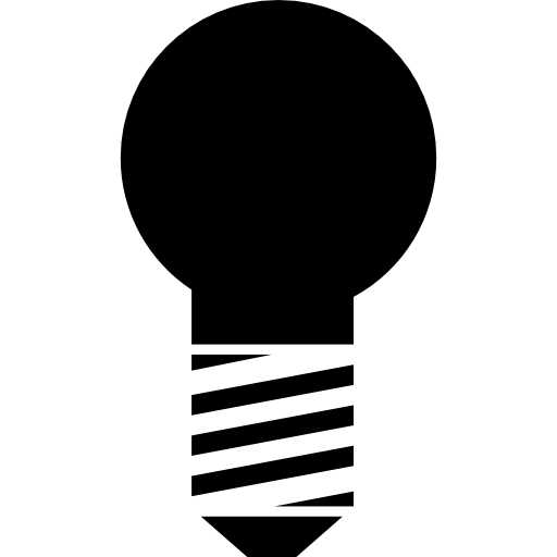 glühbirne schwarze form  icon