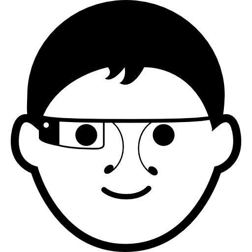 Man with google glasses  icon