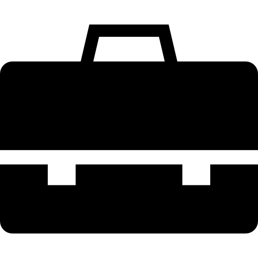 Briefcase black tool  icon