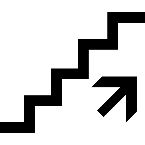 Ascending stairs signal  icon