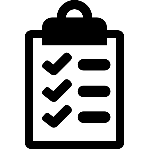elenco delle attività negli appunti Basic Rounded Filled icona