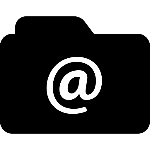 folder e-mail online Basic Rounded Filled ikona