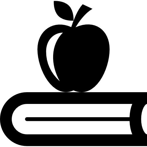 książka z jabłkiem  ikona