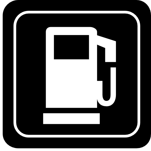 brandstofsignaal in een vierkant  icoon