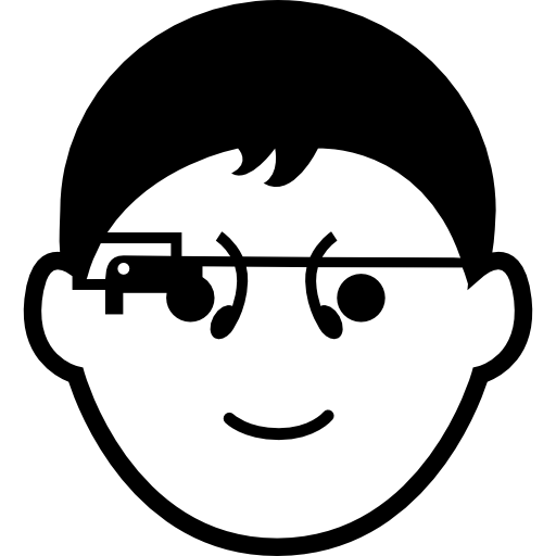chico con gafas de google  icono