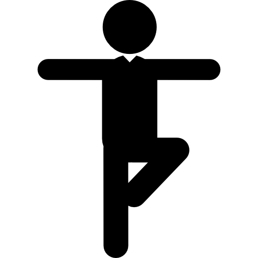ヨガの姿勢をとる男性  icon
