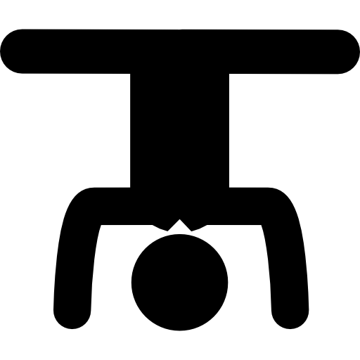 Man on yoga posture for invert blood circulation  icon