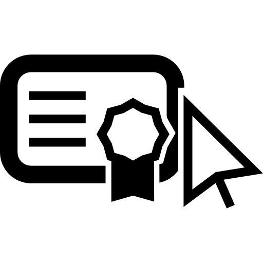 Student certification symbol  icon