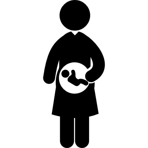 bébé dans l'utérus de la mère  Icône