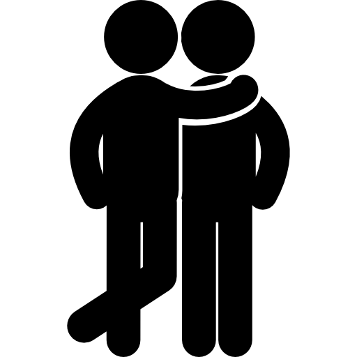 友人を抱きしめる男性  icon
