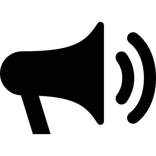 símbolo de altavoz de volumen de voz  icono