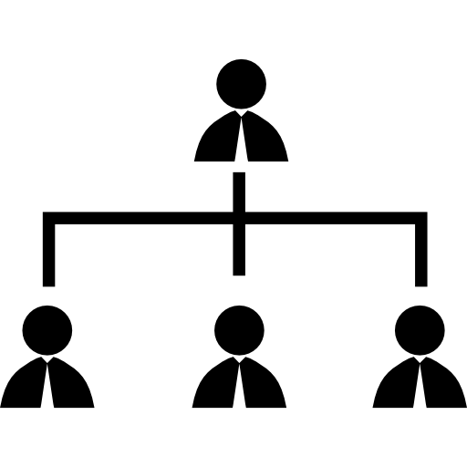 gráfico empresarial de jerarquía  icono