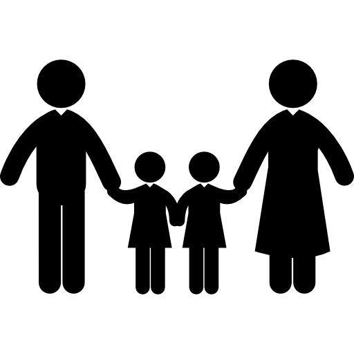 Силуэт семейной группы  иконка