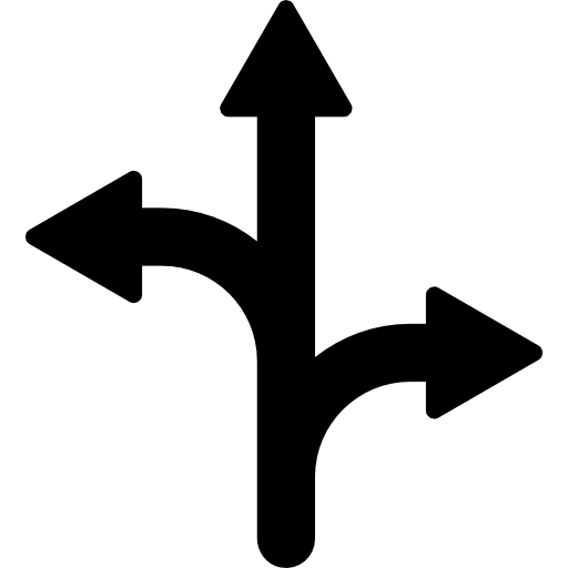 tre frecce raggruppate  icona