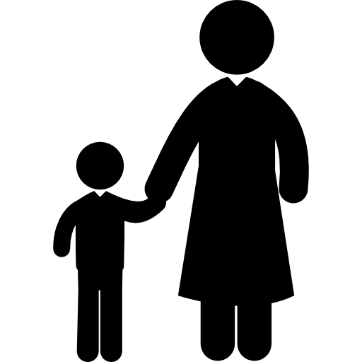 bambino con uomo adulto  icona