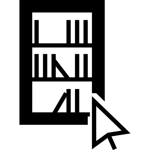 ferramentas de leitura na biblioteca  Ícone