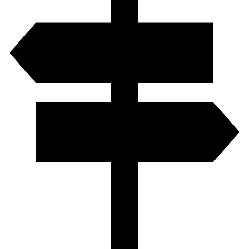 zwei entgegengesetzte pfeile signalisieren  icon