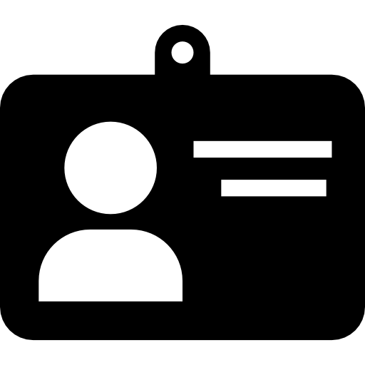 tarjeta de identificación personal  icono