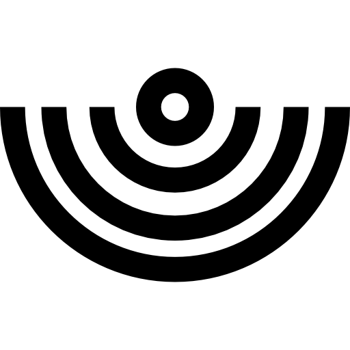 symbol sygnału półkola  ikona