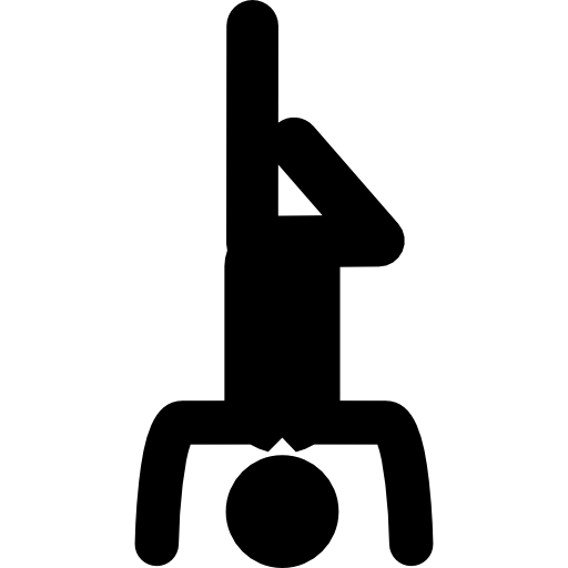 postura de yoga invertida  icono